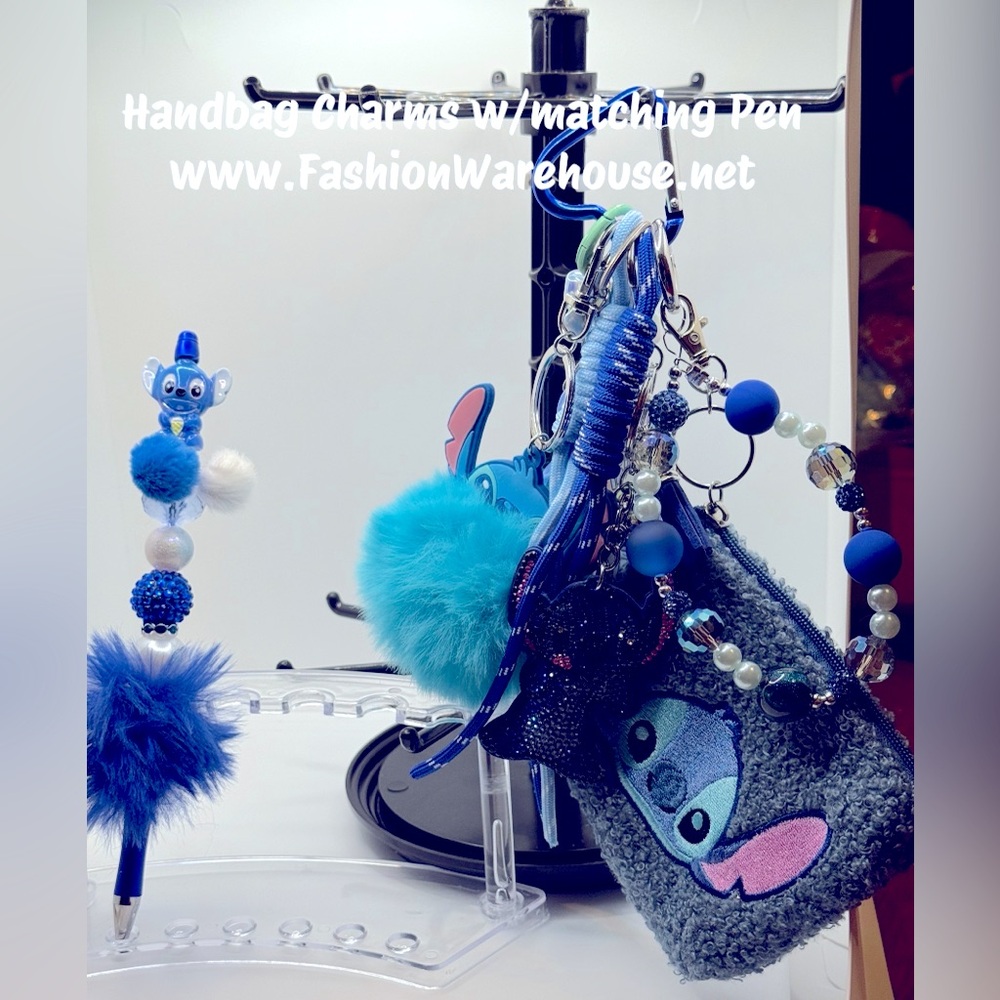 Stitch Handbag Charm & Pen Set